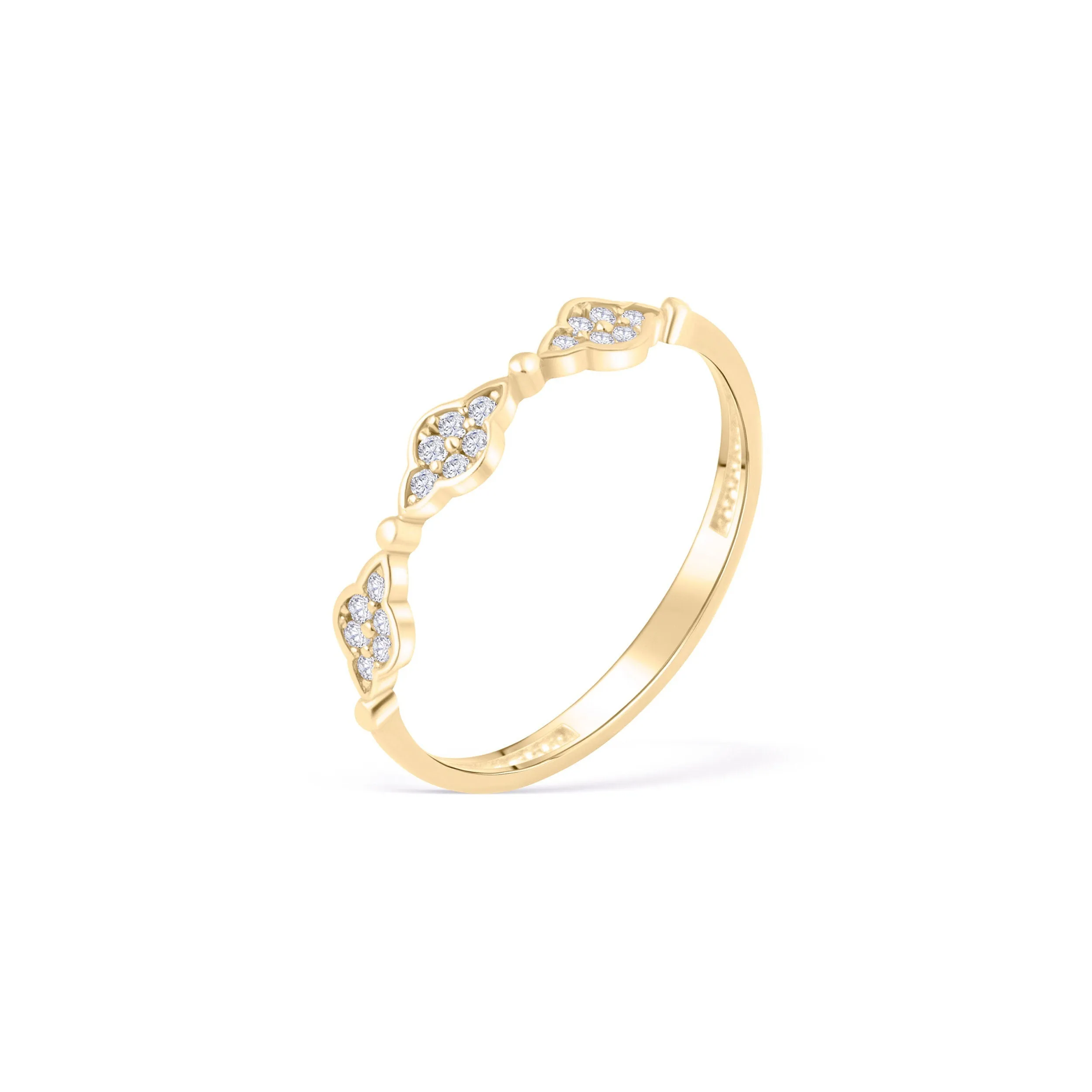 Pave Stacking Ring - 18K Gold Vermeil