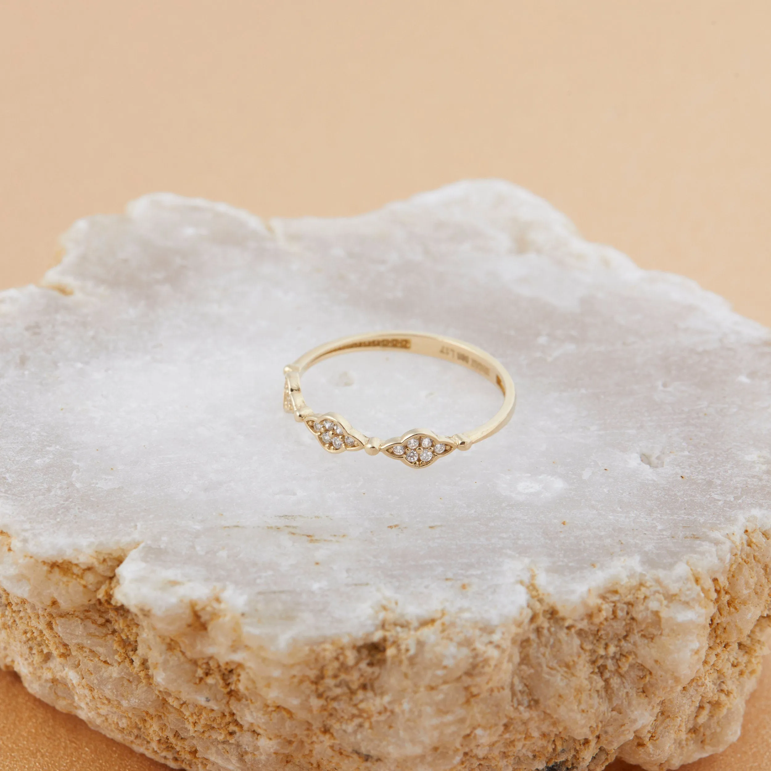 Pave Stacking Ring - 18K Gold Vermeil