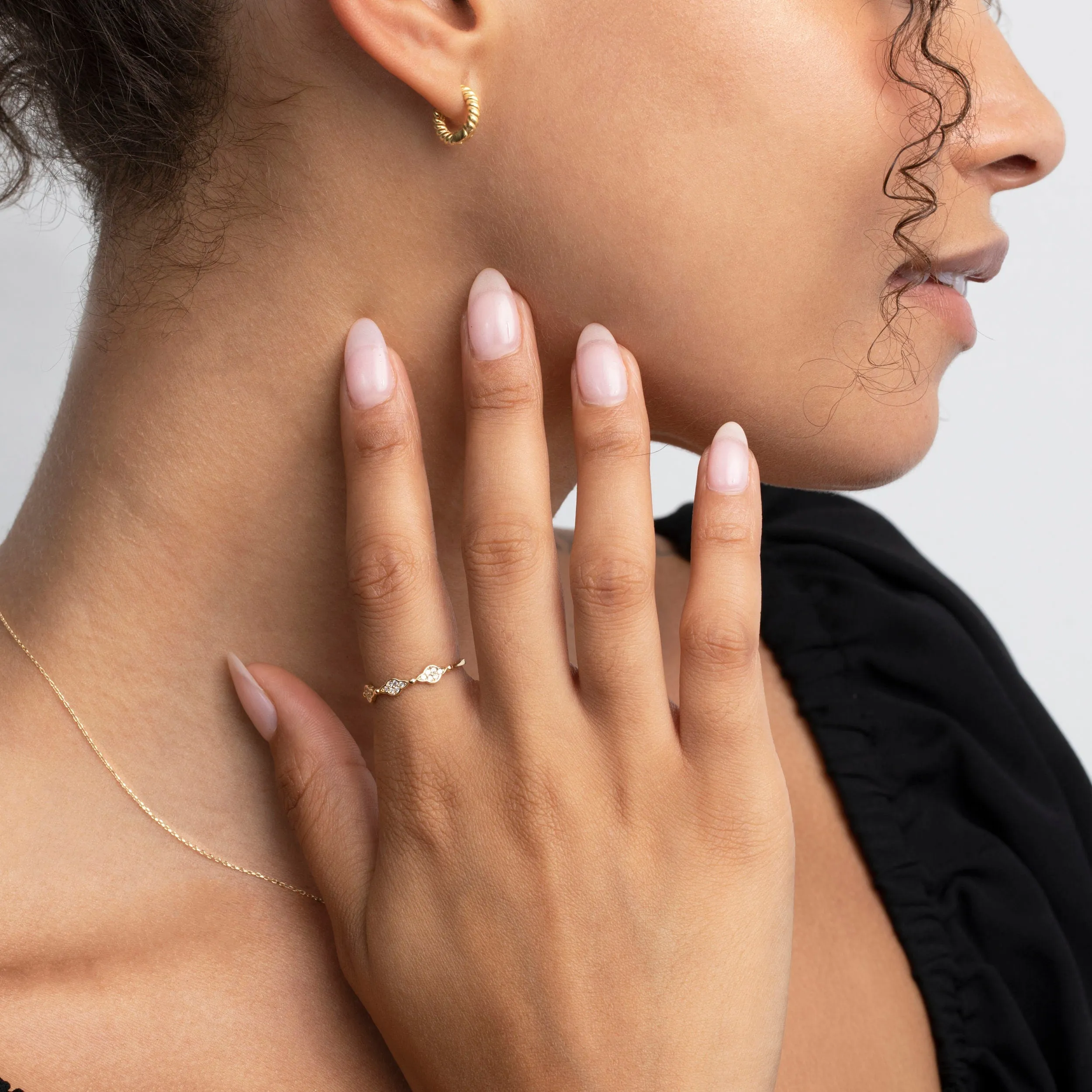 Pave Stacking Ring - 18K Gold Vermeil