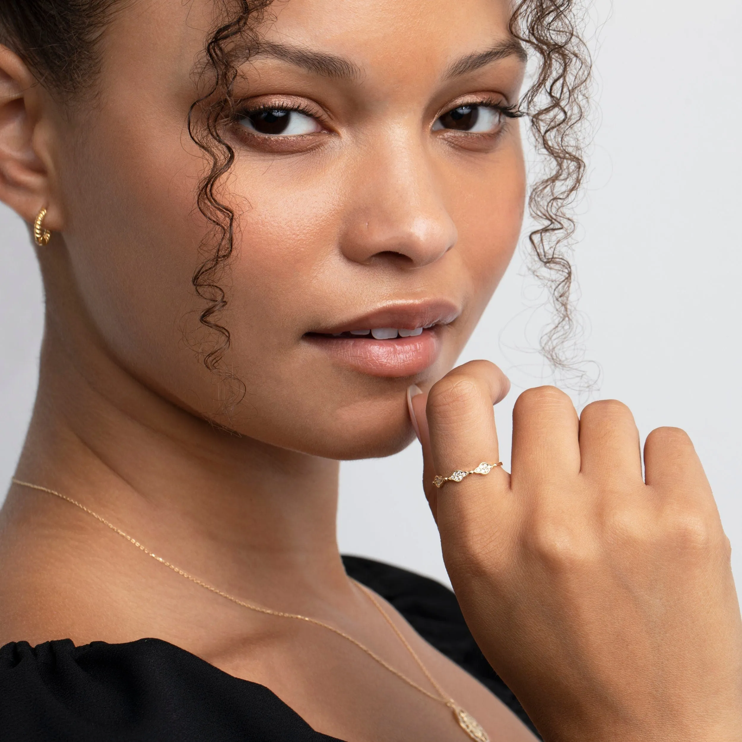 Pave Stacking Ring - 18K Gold Vermeil