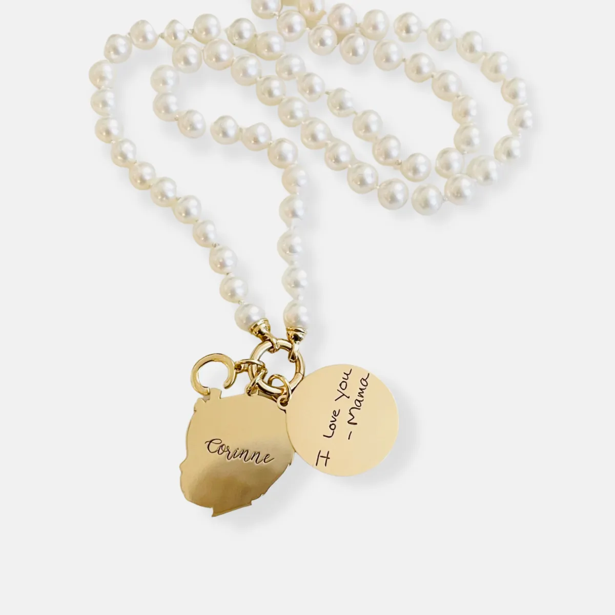 Pearl Necklace with Charm Holder