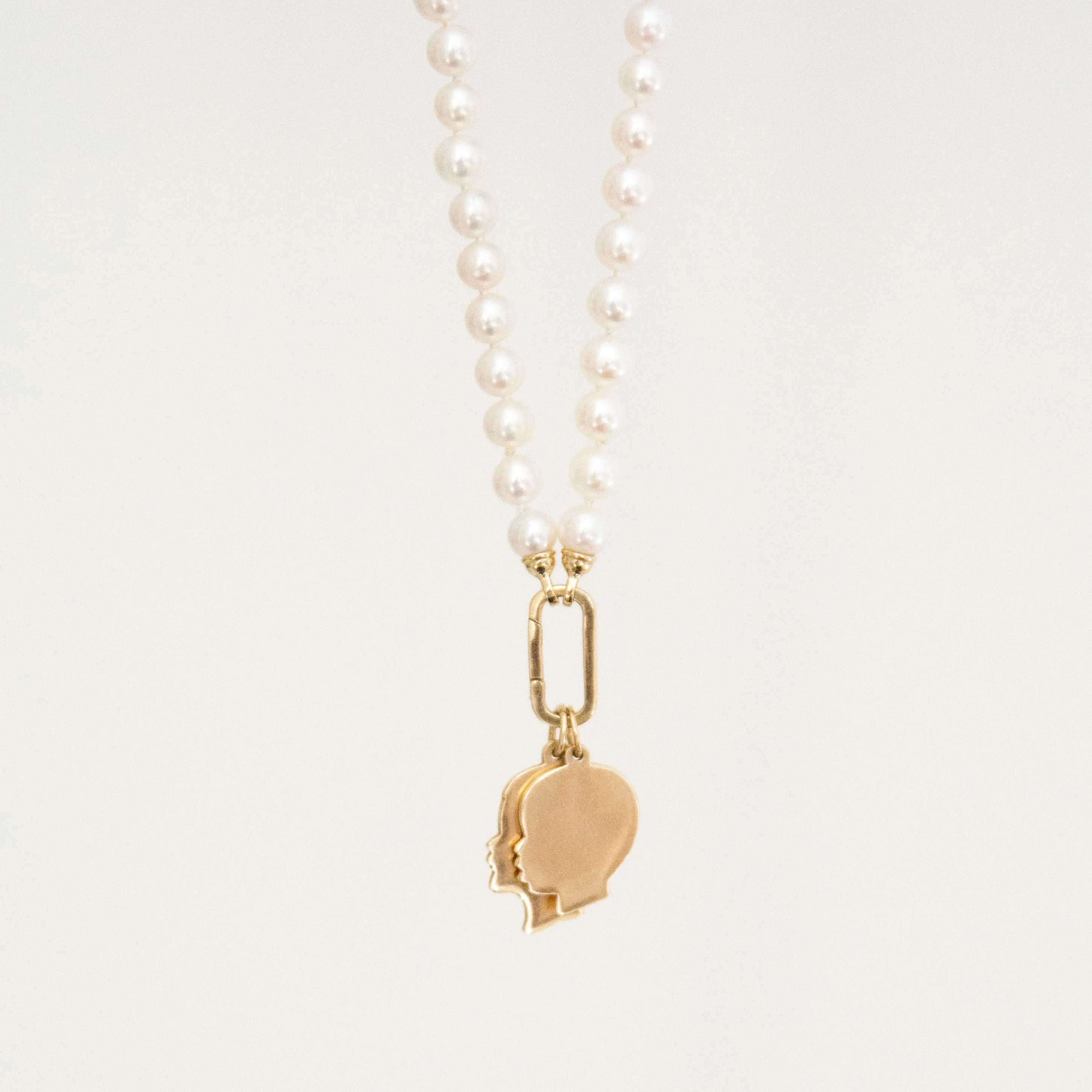 Pearl Necklace with Charm Holder