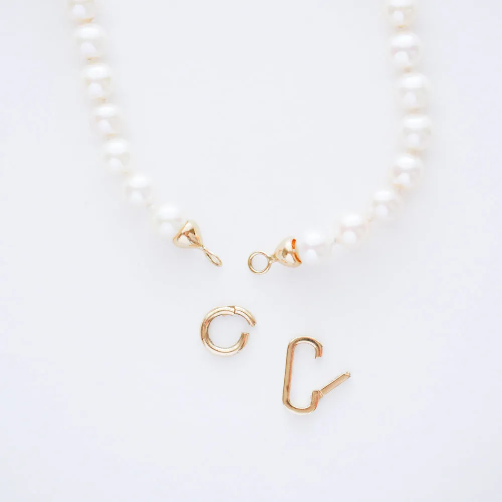 Pearl Necklace with Charm Holder