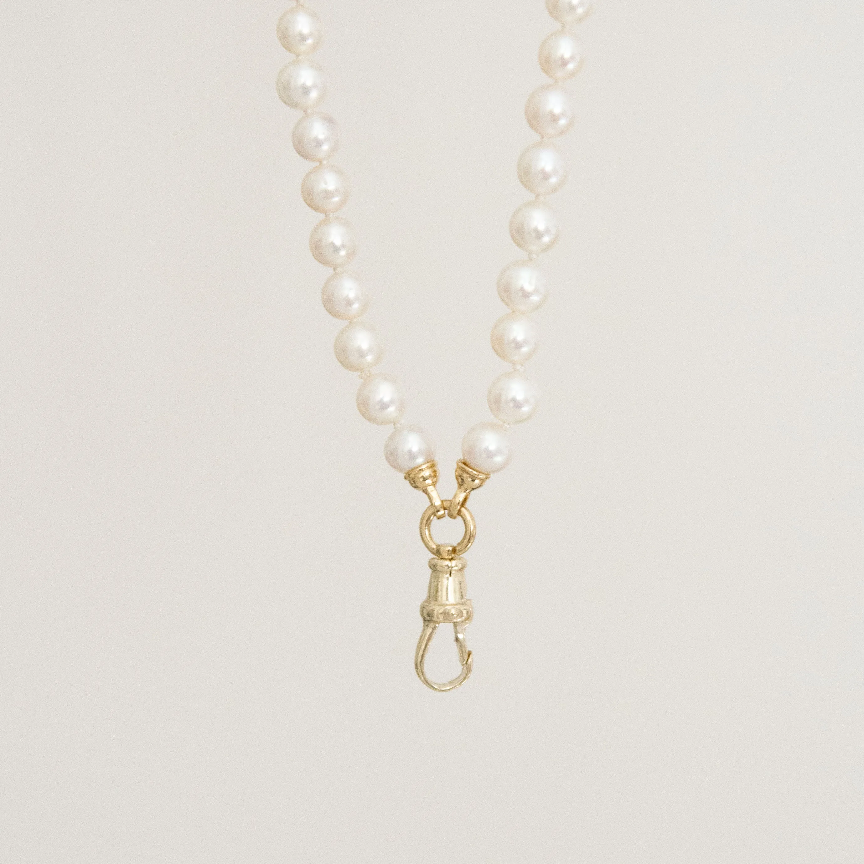 Pearl Necklace with Charm Holder