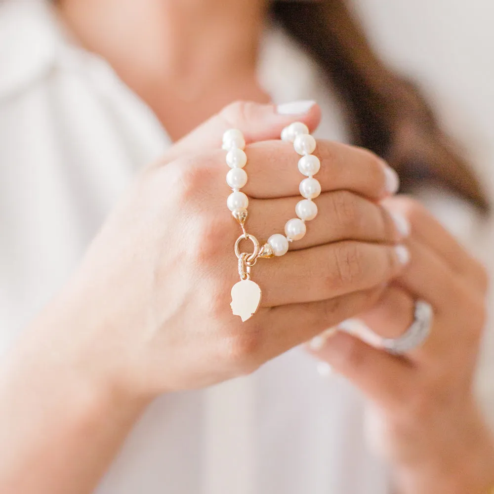 Pearl Necklace with Charm Holder