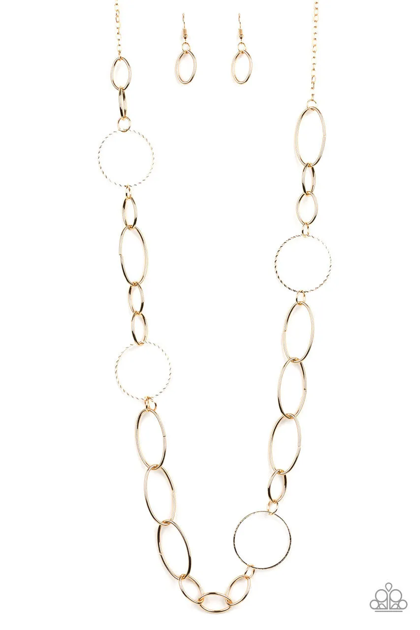 Perfect MISMATCH Gold Paparazzi Necklace