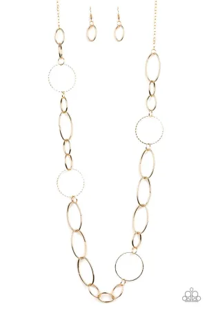 Perfect MISMATCH Gold Paparazzi Necklace