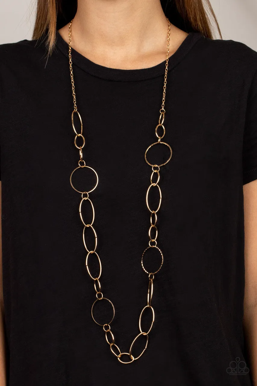 Perfect MISMATCH Gold Paparazzi Necklace