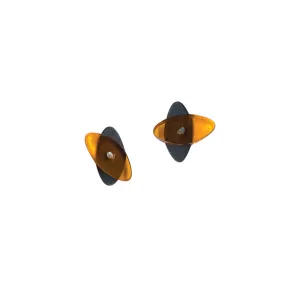 Petite Seaweed Studs in Oxidized Silver