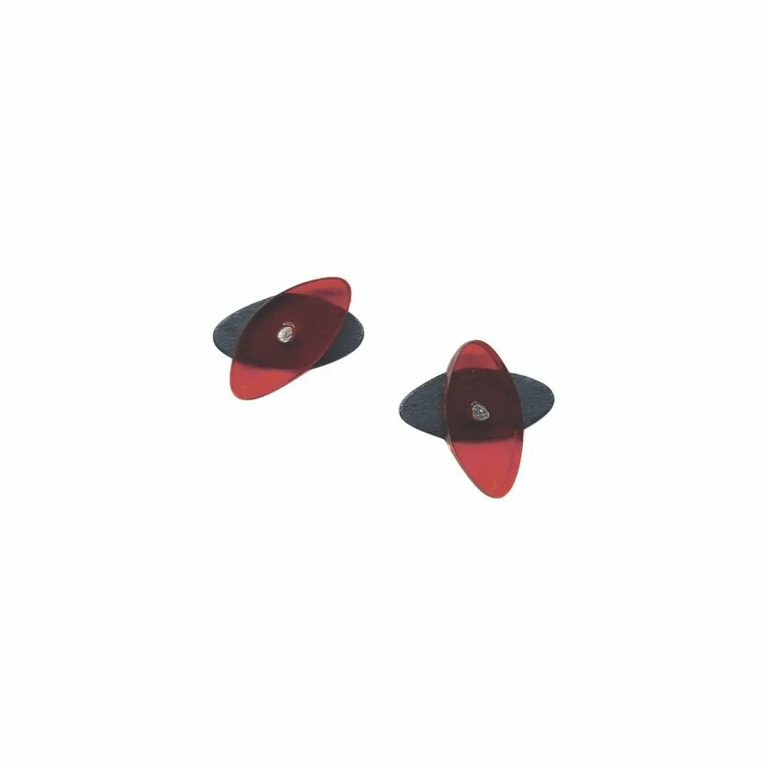 Petite Seaweed Studs in Oxidized Silver