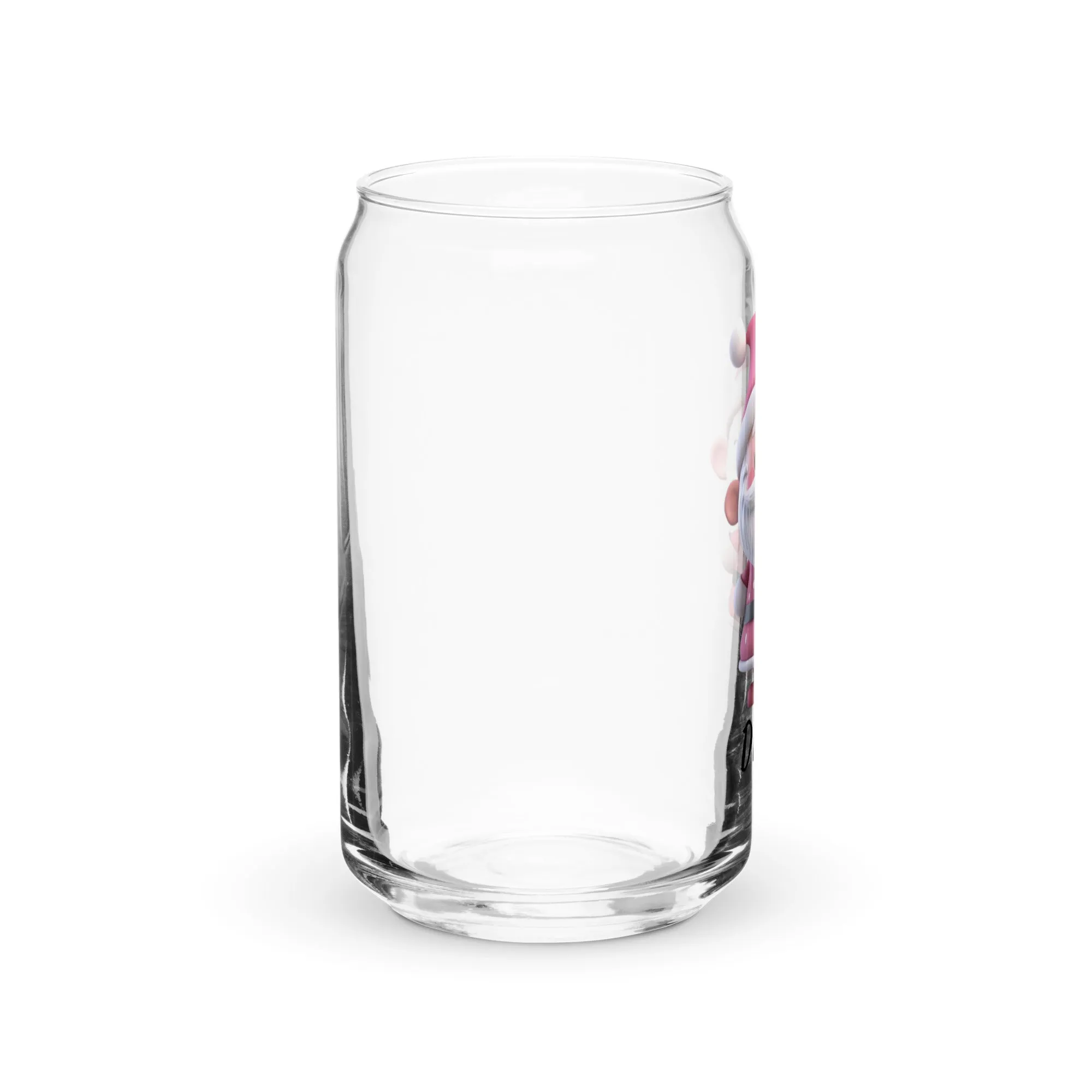 Pink Santa Claus (Daddy) SANTA003 Can-Shaped Glass