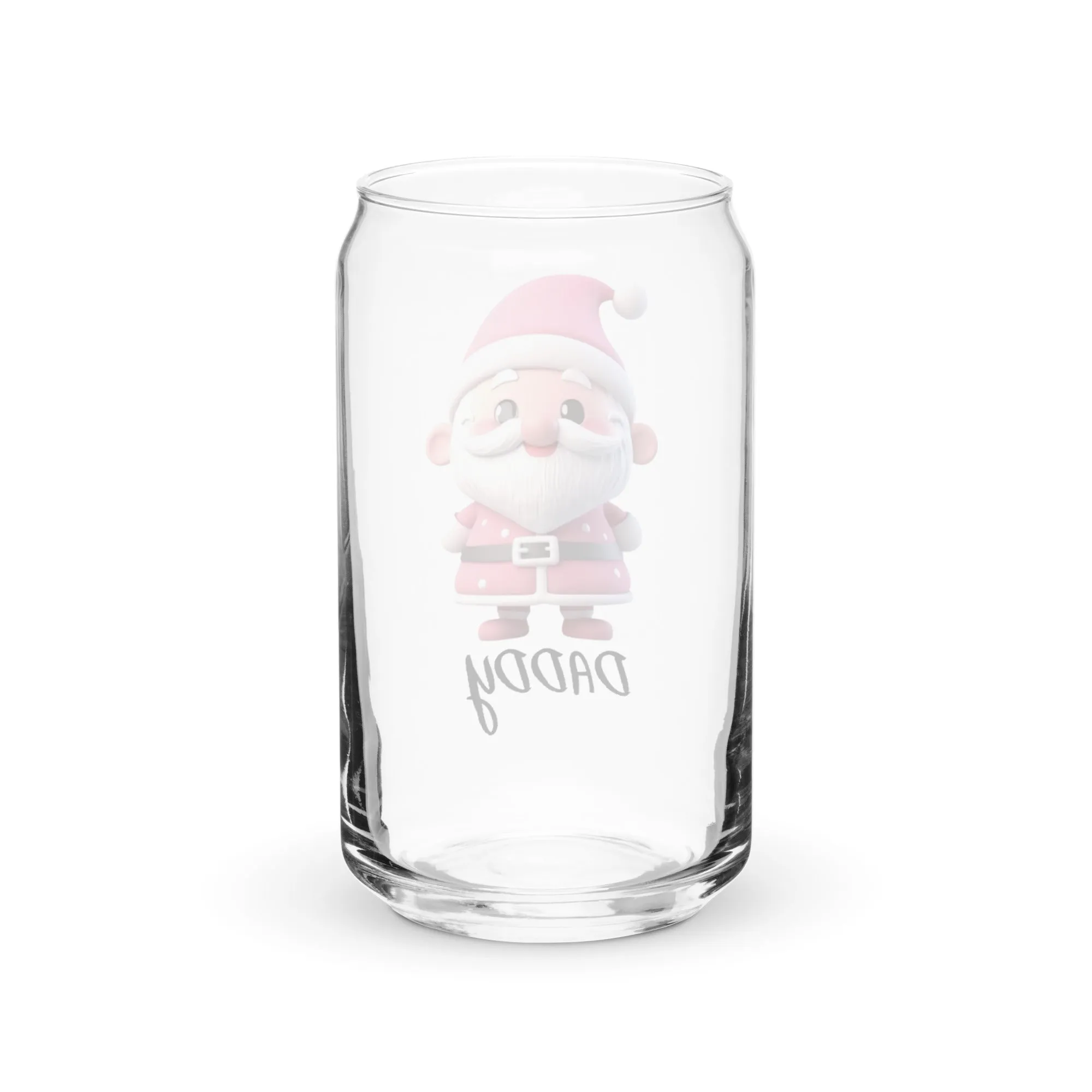 Pink Santa Claus (Daddy) SANTA003 Can-Shaped Glass