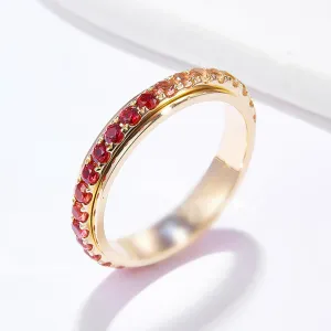 Pink Sapphire Spinning Eternity Wedding Ring