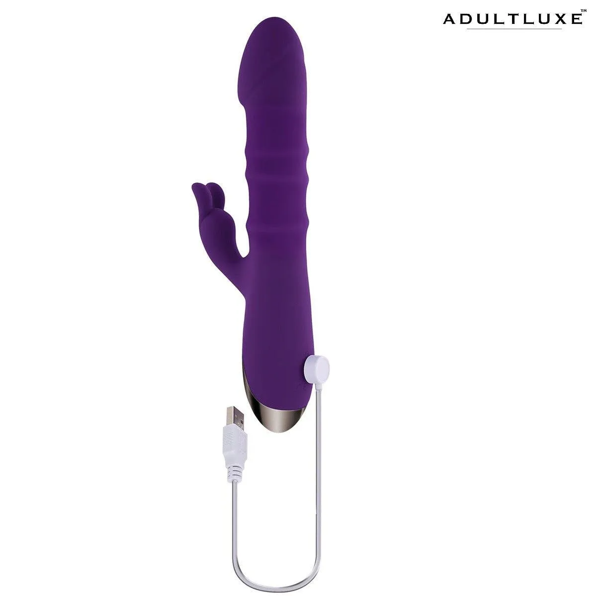 Playboy Hop To It Thrusting Rabbit Vibrator with Moving Rings