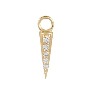 Point Plaque with White Diamonds