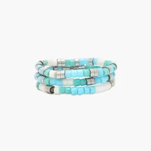 Puravida - Seafoam Dream Stretch Ring Set Of 3