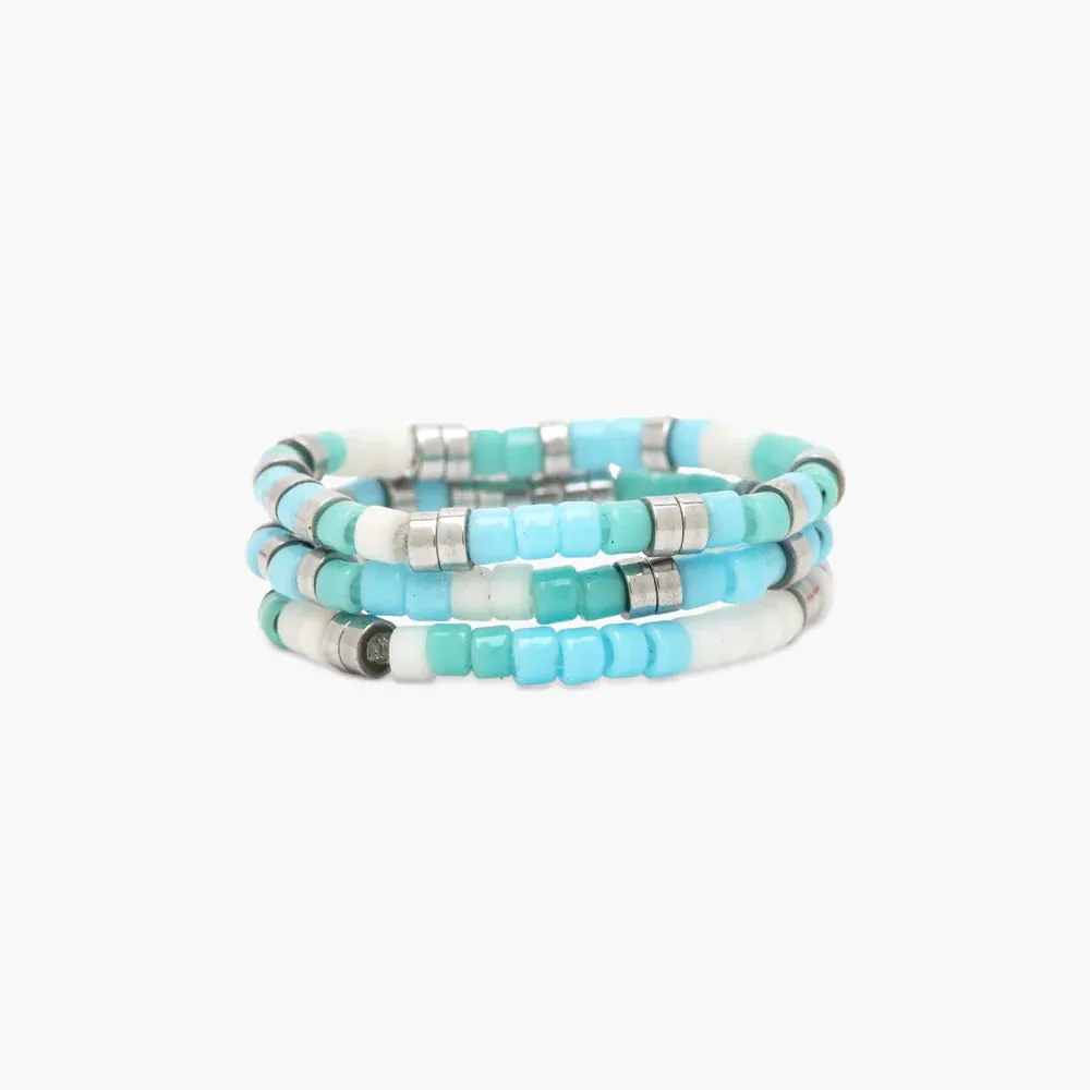 Puravida - Seafoam Dream Stretch Ring Set Of 3