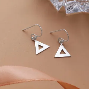 Pure Silver Earrings - Edge Elegant Hook