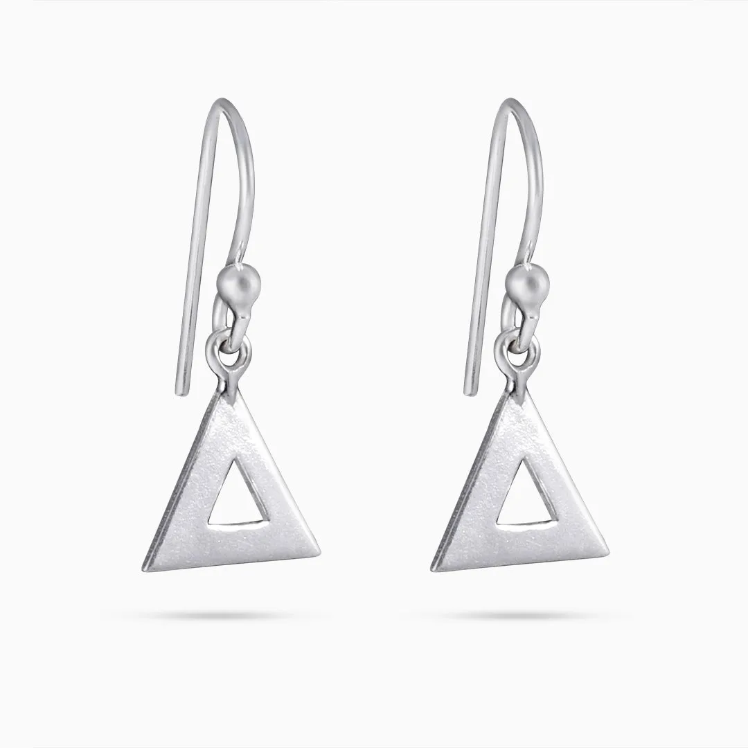 Pure Silver Earrings - Edge Elegant Hook