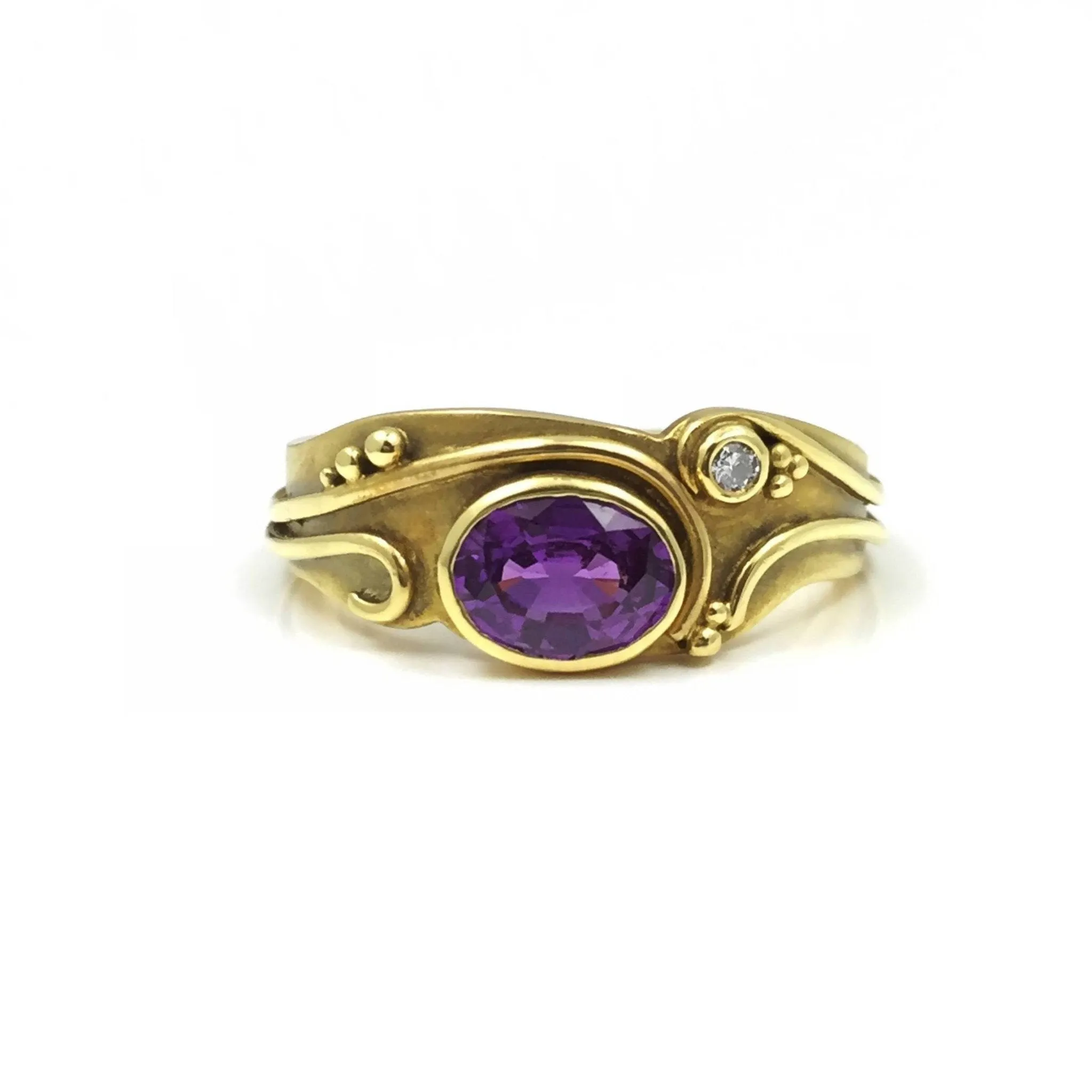 Purple Sapphire Dew Drops on Vines