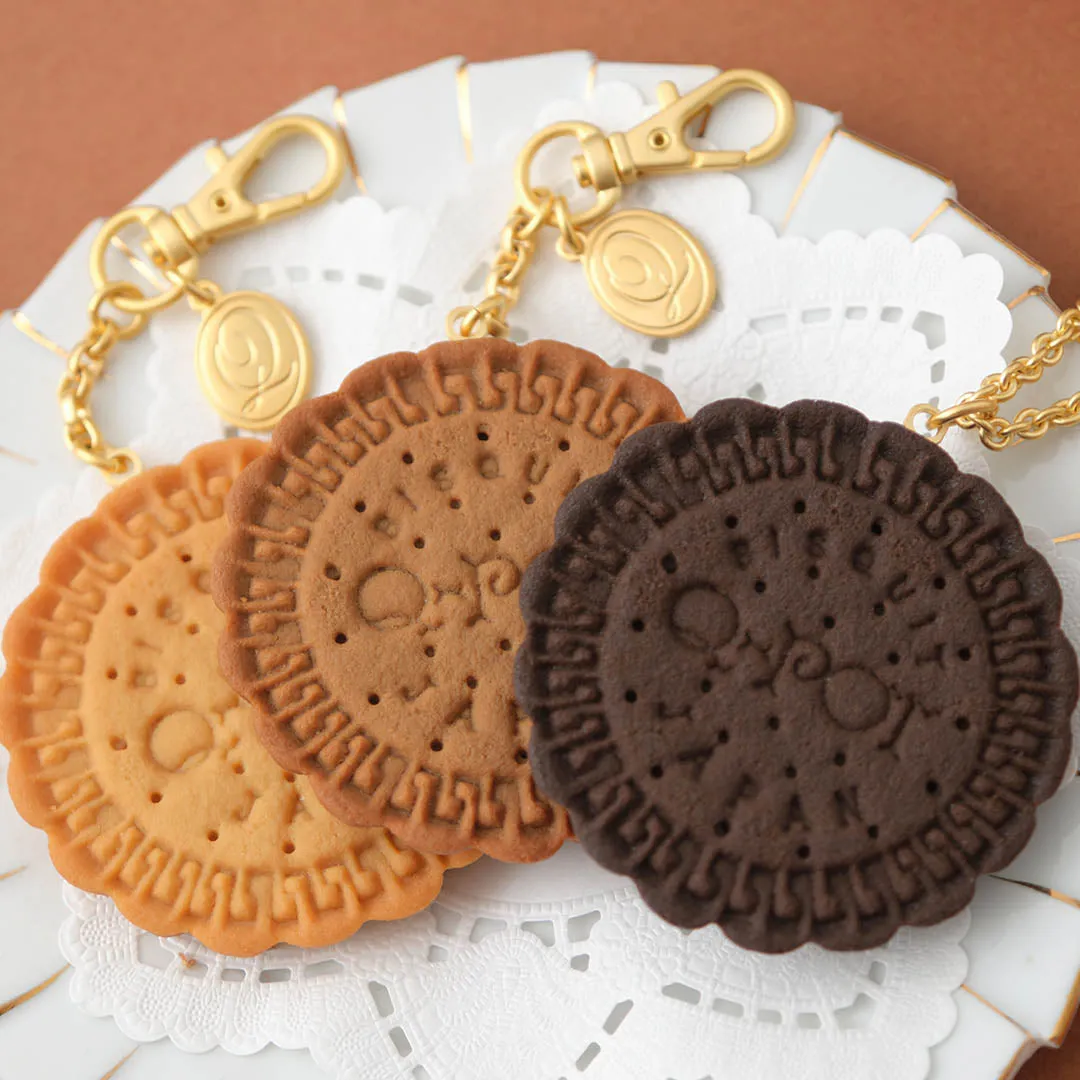 Q-pot. Original Freshly Baked Cookie Necklace (Plain)【Japan Jewelry】