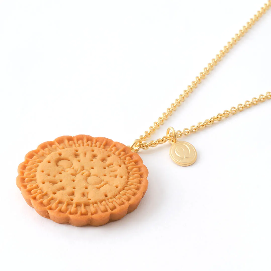 Q-pot. Original Freshly Baked Cookie Necklace (Plain)【Japan Jewelry】
