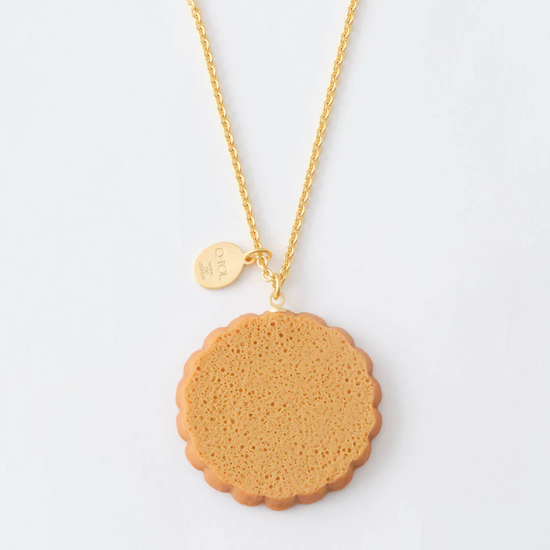 Q-pot. Original Freshly Baked Cookie Necklace (Plain)【Japan Jewelry】