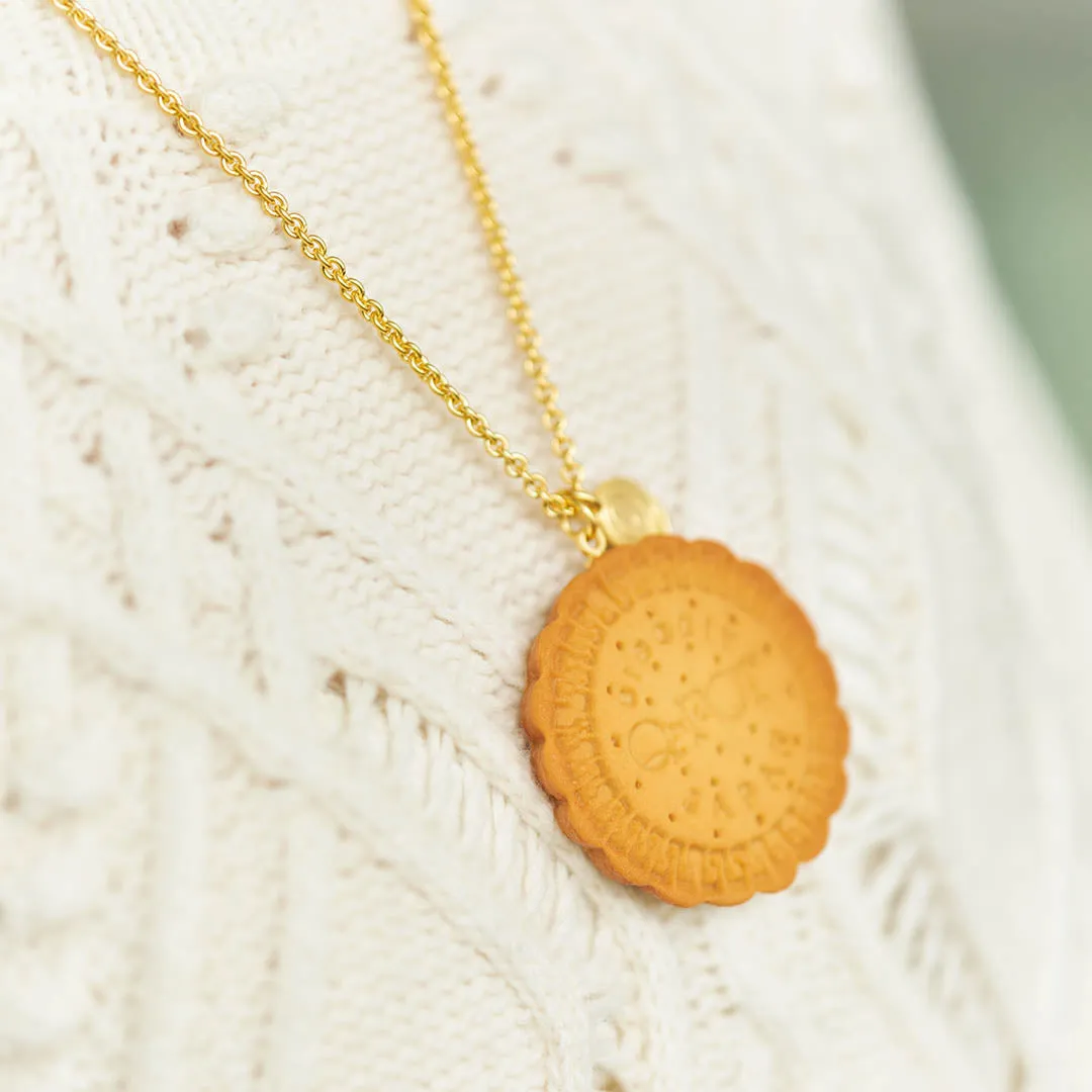 Q-pot. Original Freshly Baked Cookie Necklace (Plain)【Japan Jewelry】