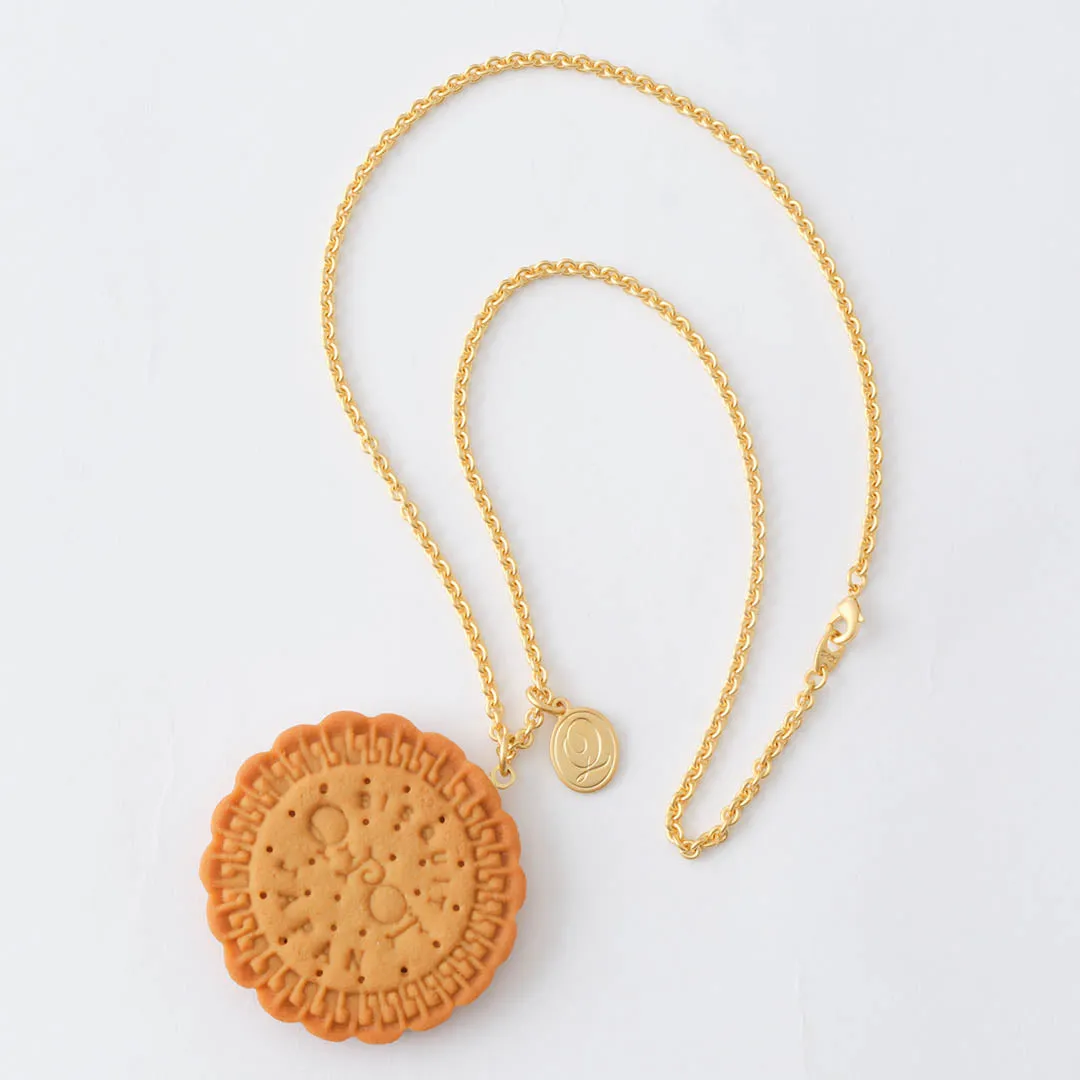 Q-pot. Original Freshly Baked Cookie Necklace (Plain)【Japan Jewelry】