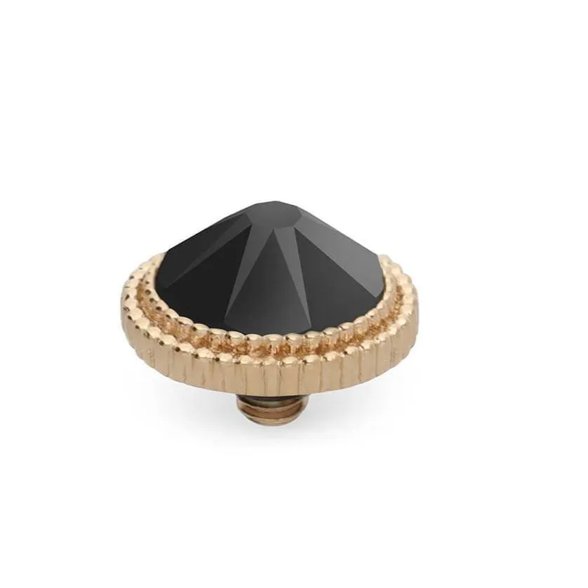 Qudo Fabero 10mm Gold Topper - Jet