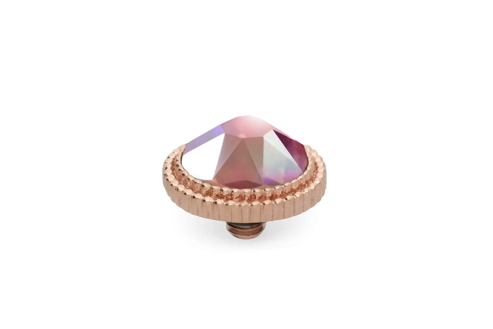 Qudo Fabero 10mm Rose Gold Topper - Light Rose AB