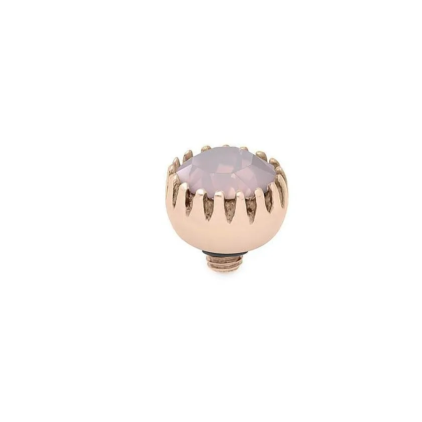 Qudo London 8mm Rose Gold Topper - Rose Water Opal