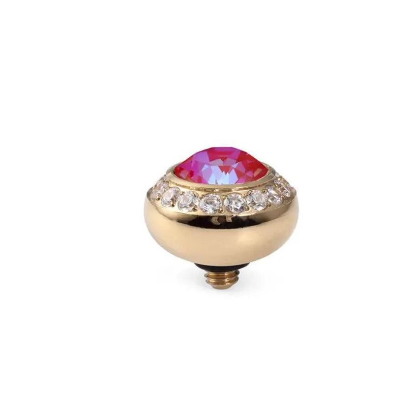 Qudo Tondo Deluxe 10mm Gold Topper - Royal Red Delite