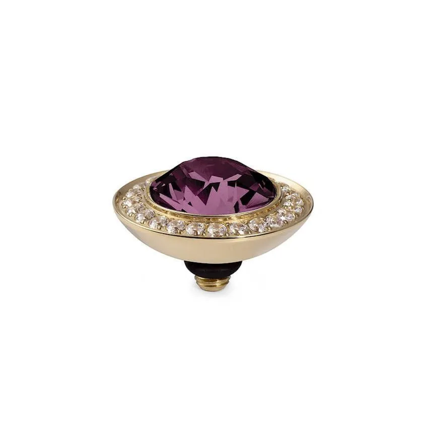 Qudo Tondo Deluxe 13mm Gold Topper - Amethyst