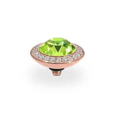 Qudo Tondo Deluxe 13mm Rose Gold Topper - Citrus Green