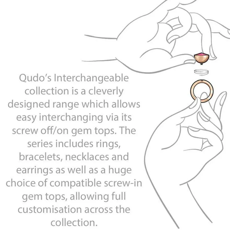 Qudo Tondo Deluxe 13mm Silver Topper - Light Siam
