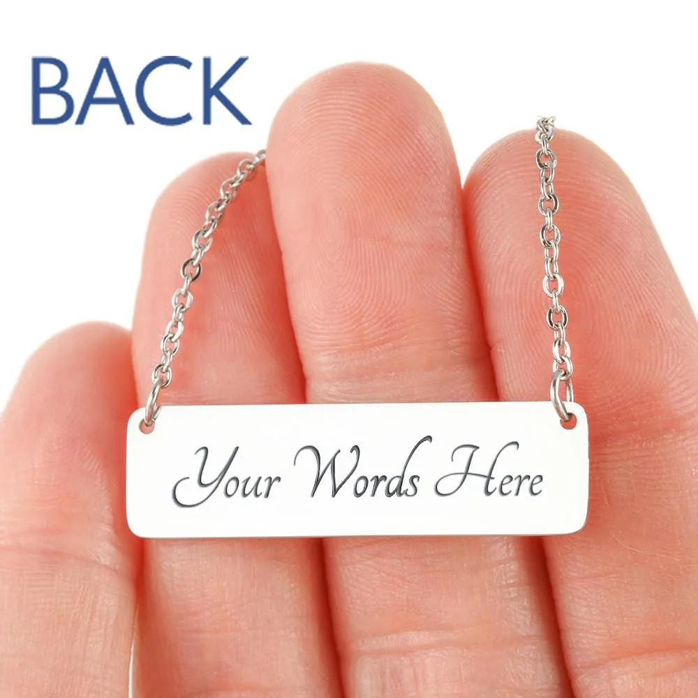 "Happy Camper" Engravable Bar Necklace