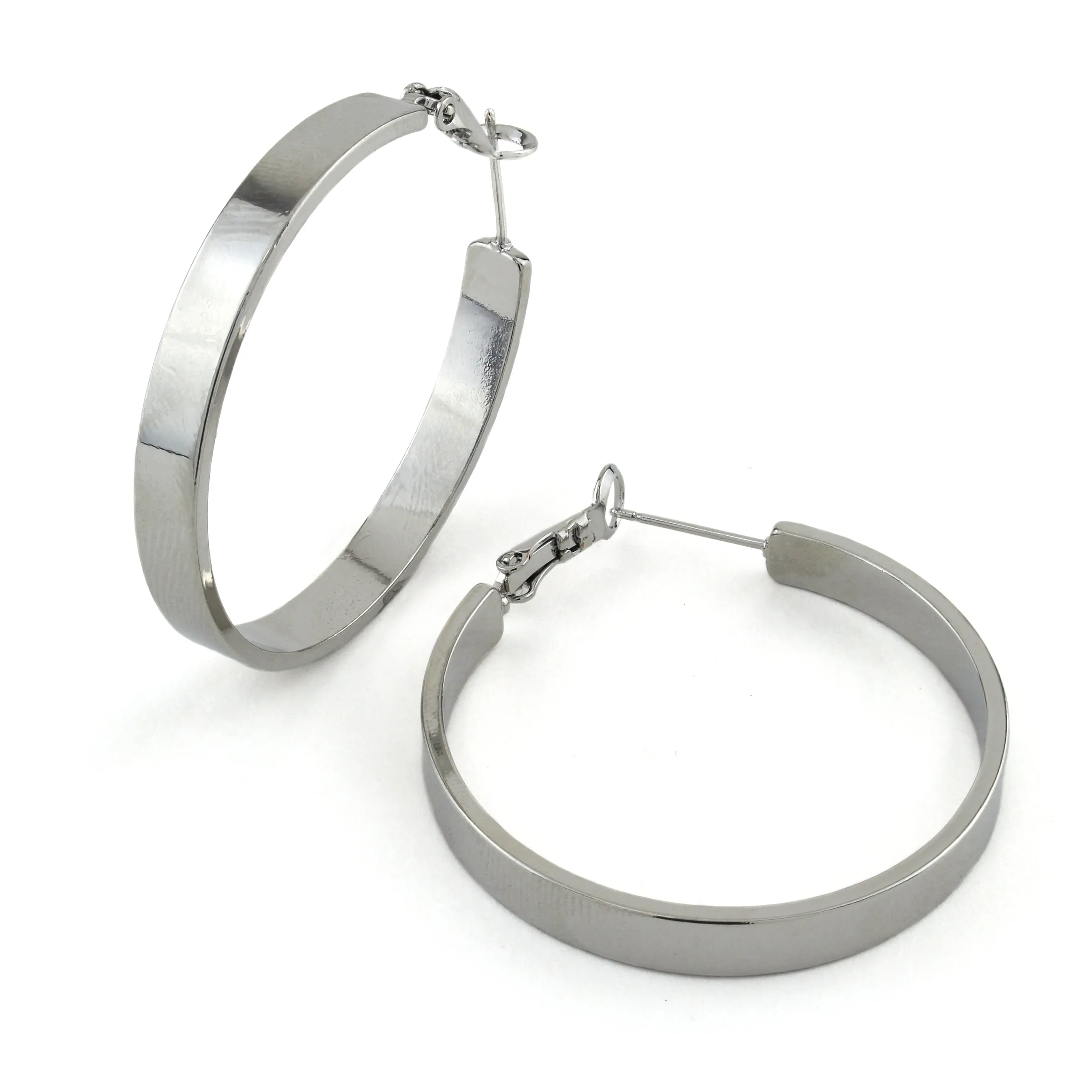 Rebecca Large Silver Earrings