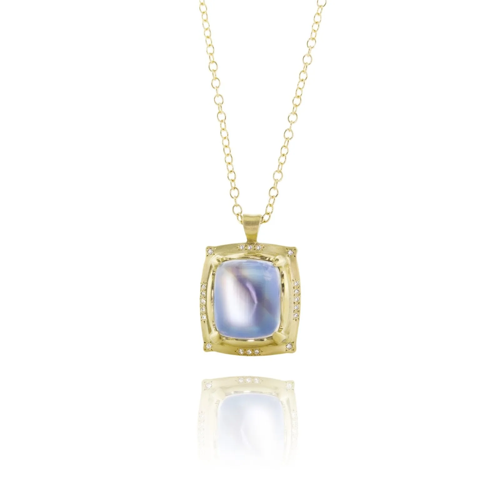 Rectangle Moonstone Pendant