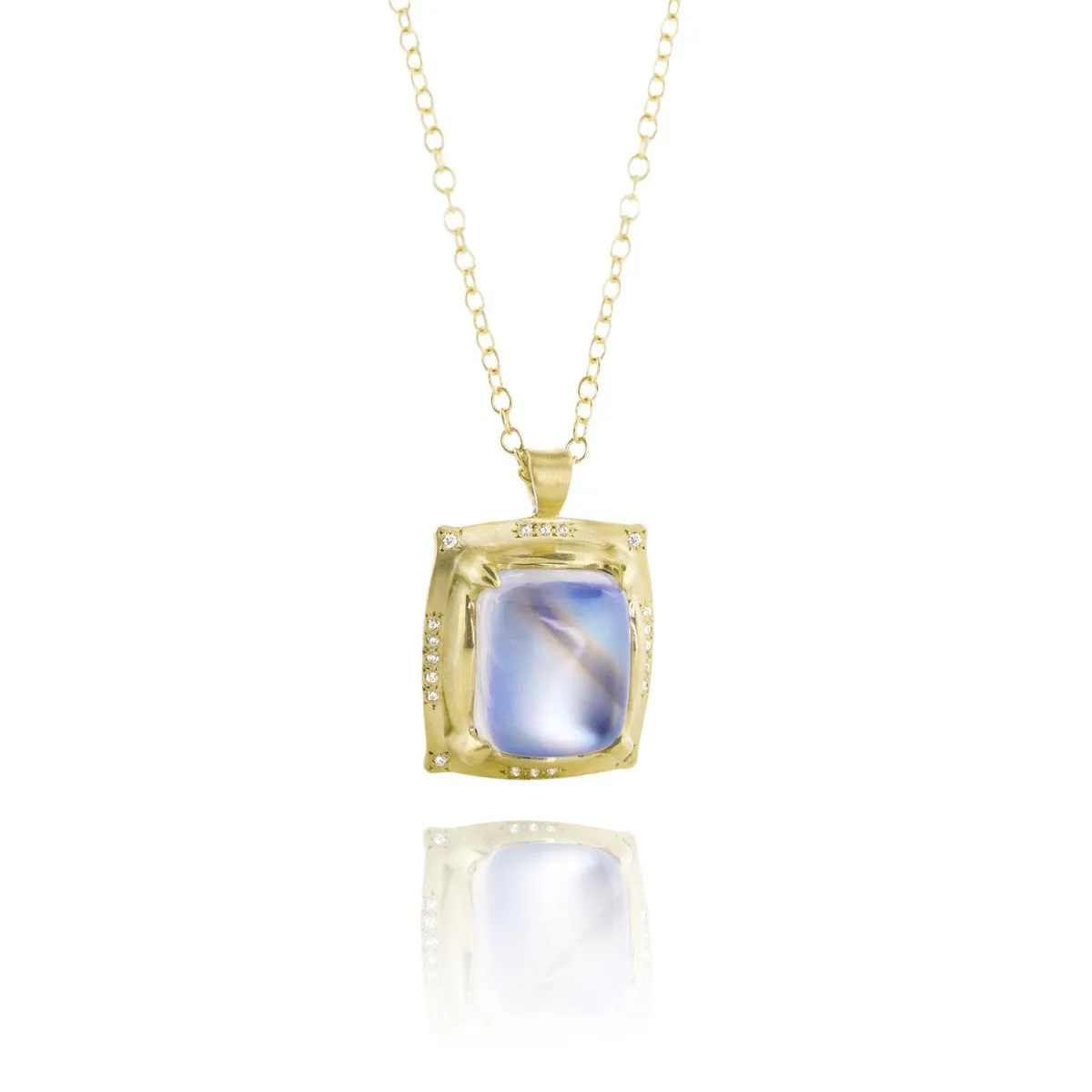 Rectangle Moonstone Pendant
