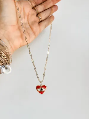 RED EVIL EYE CHAIN