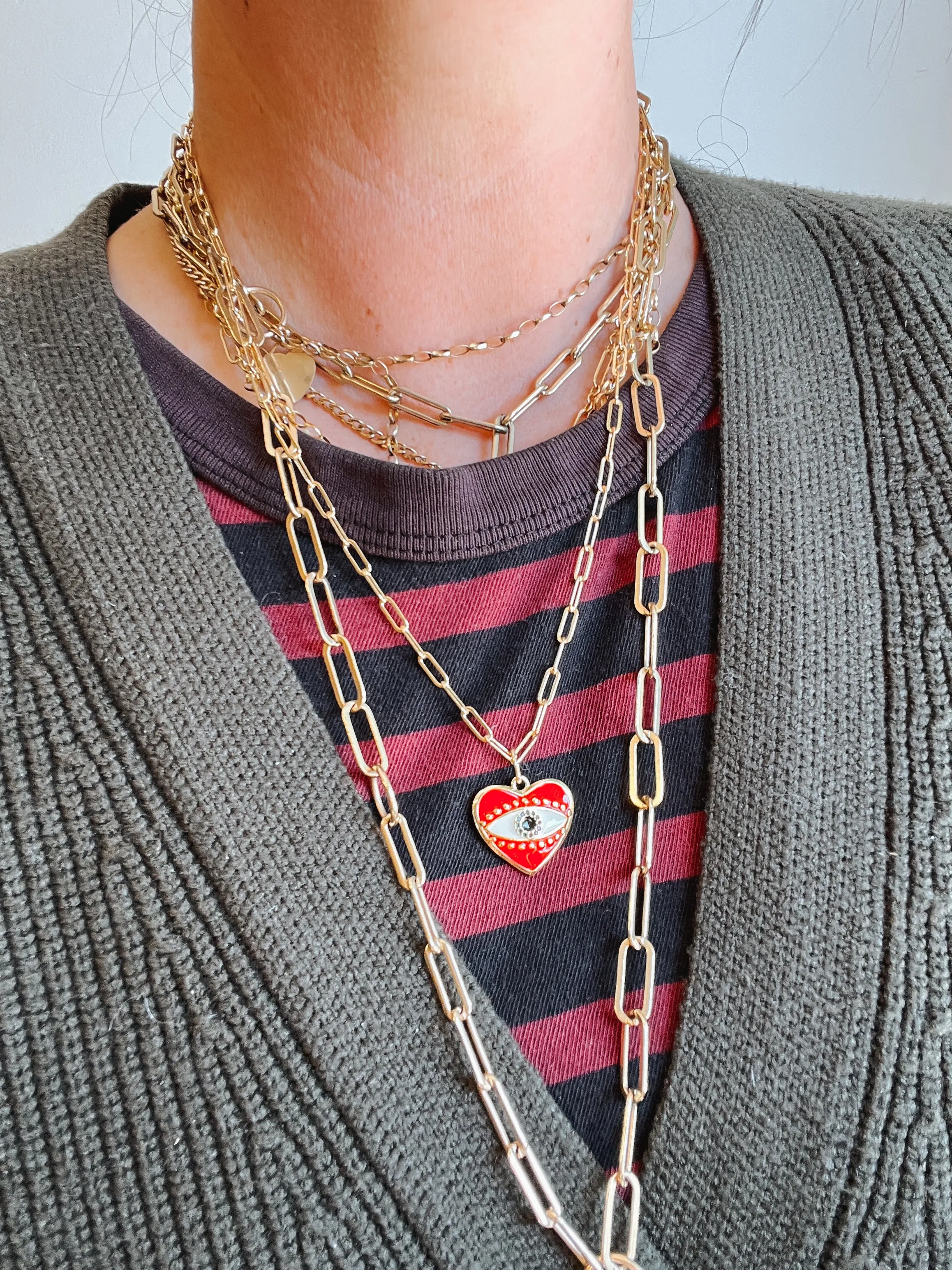 RED EVIL EYE CHAIN