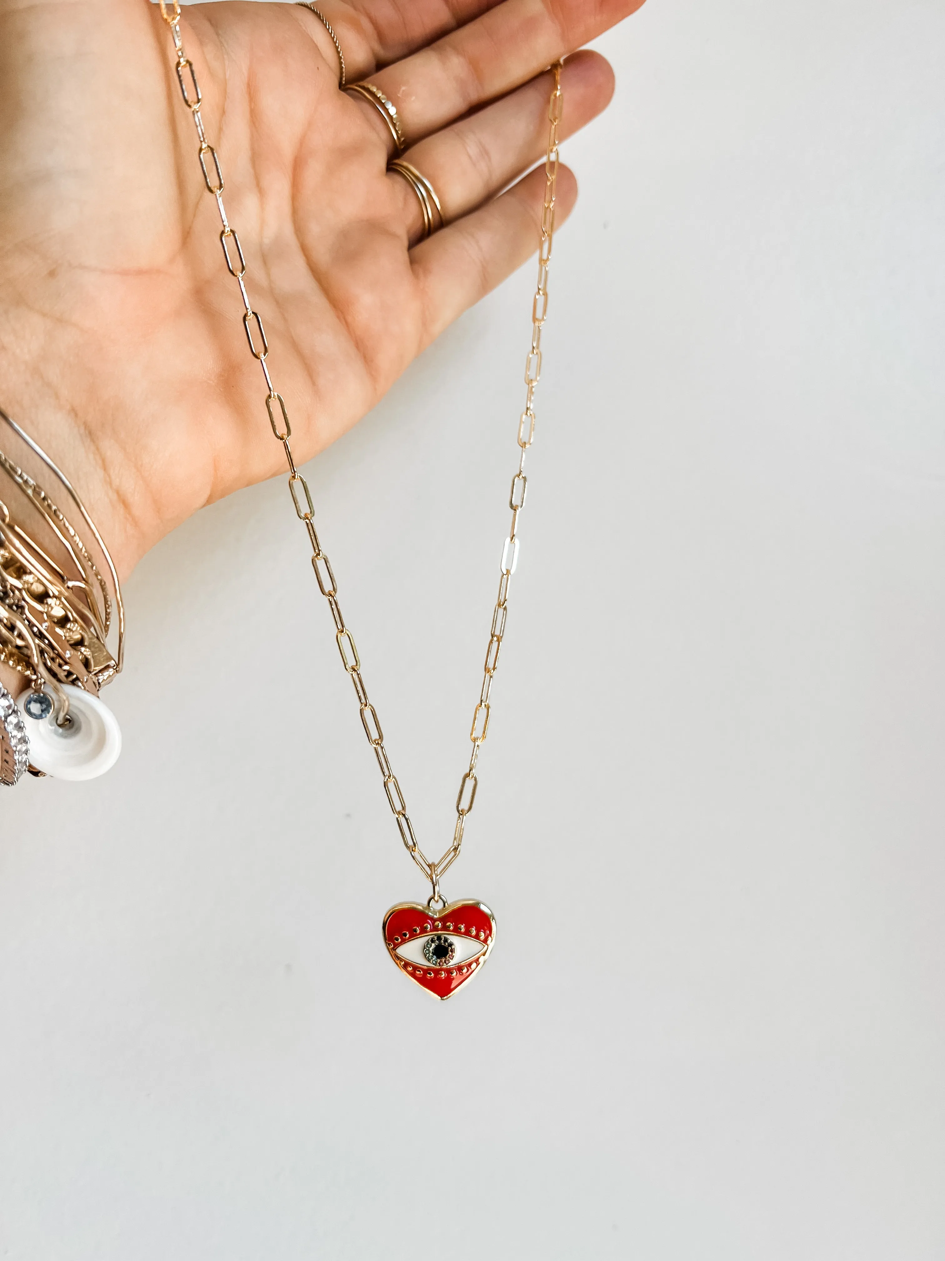 RED EVIL EYE CHAIN
