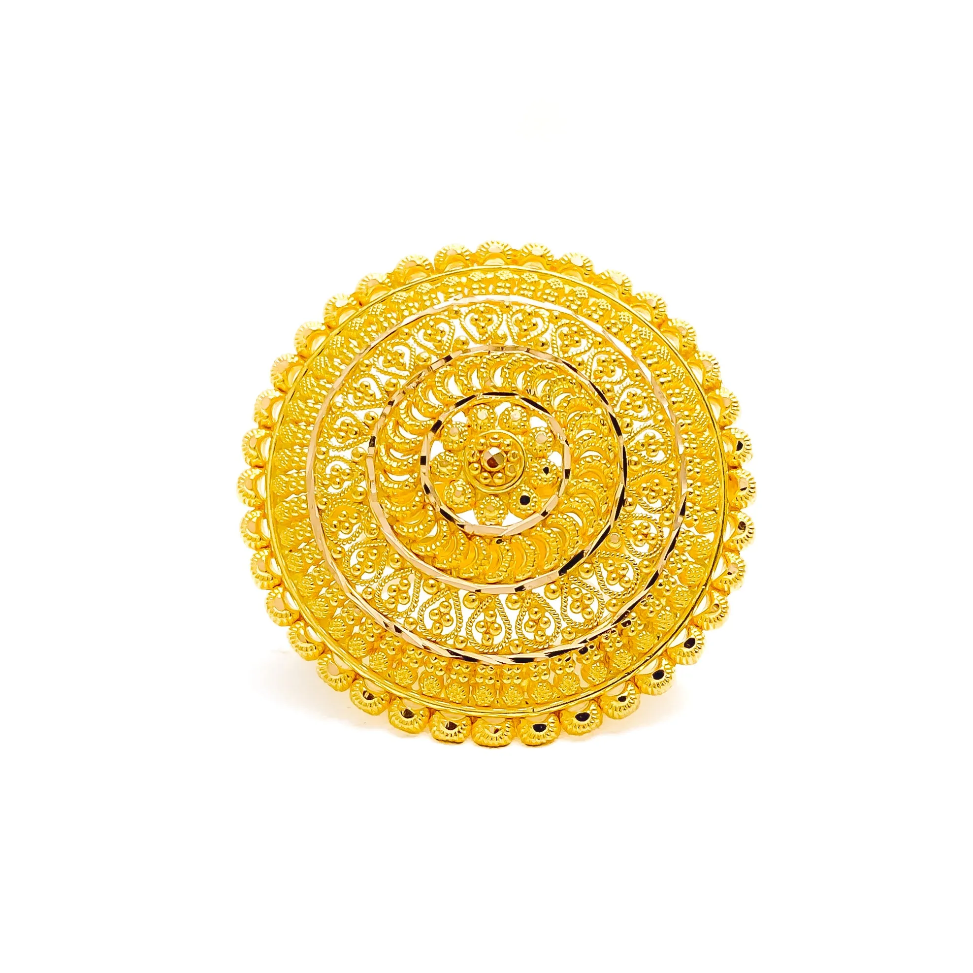 Refined Signature 22k Gold Statement Ring