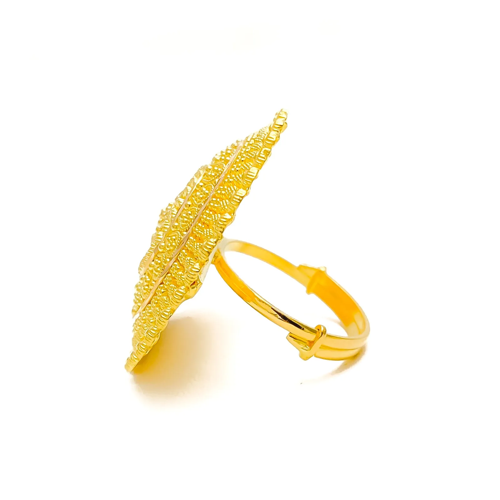 Refined Signature 22k Gold Statement Ring