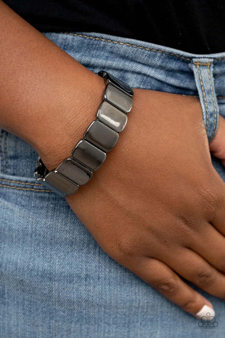 Retro Effect Black Paparazzi Bracelet