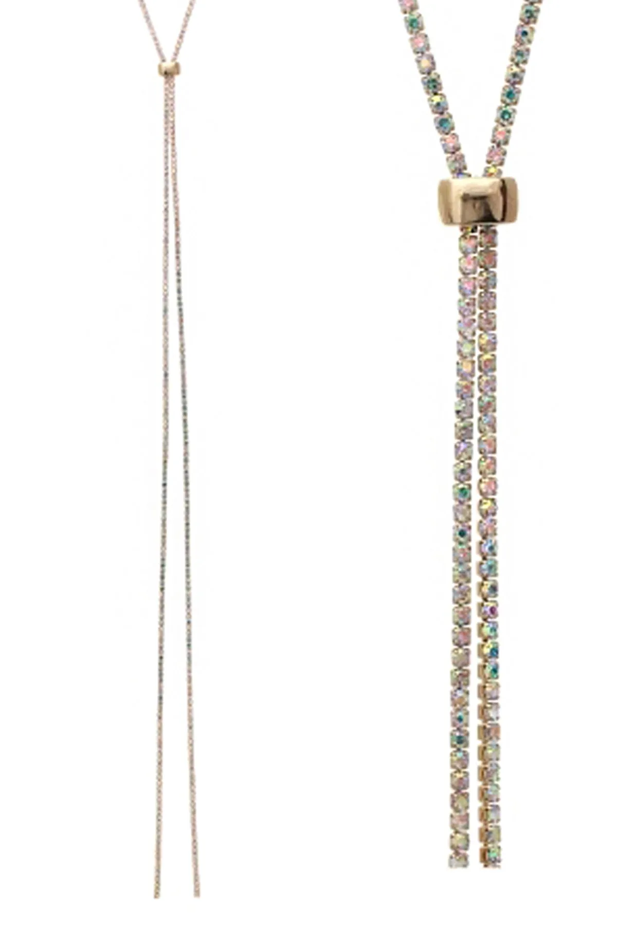 RHINESTONE 47" SLIDER NECKLACE