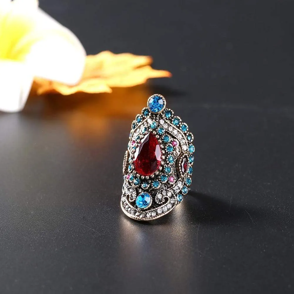Rhinestone Large Luxury Ring