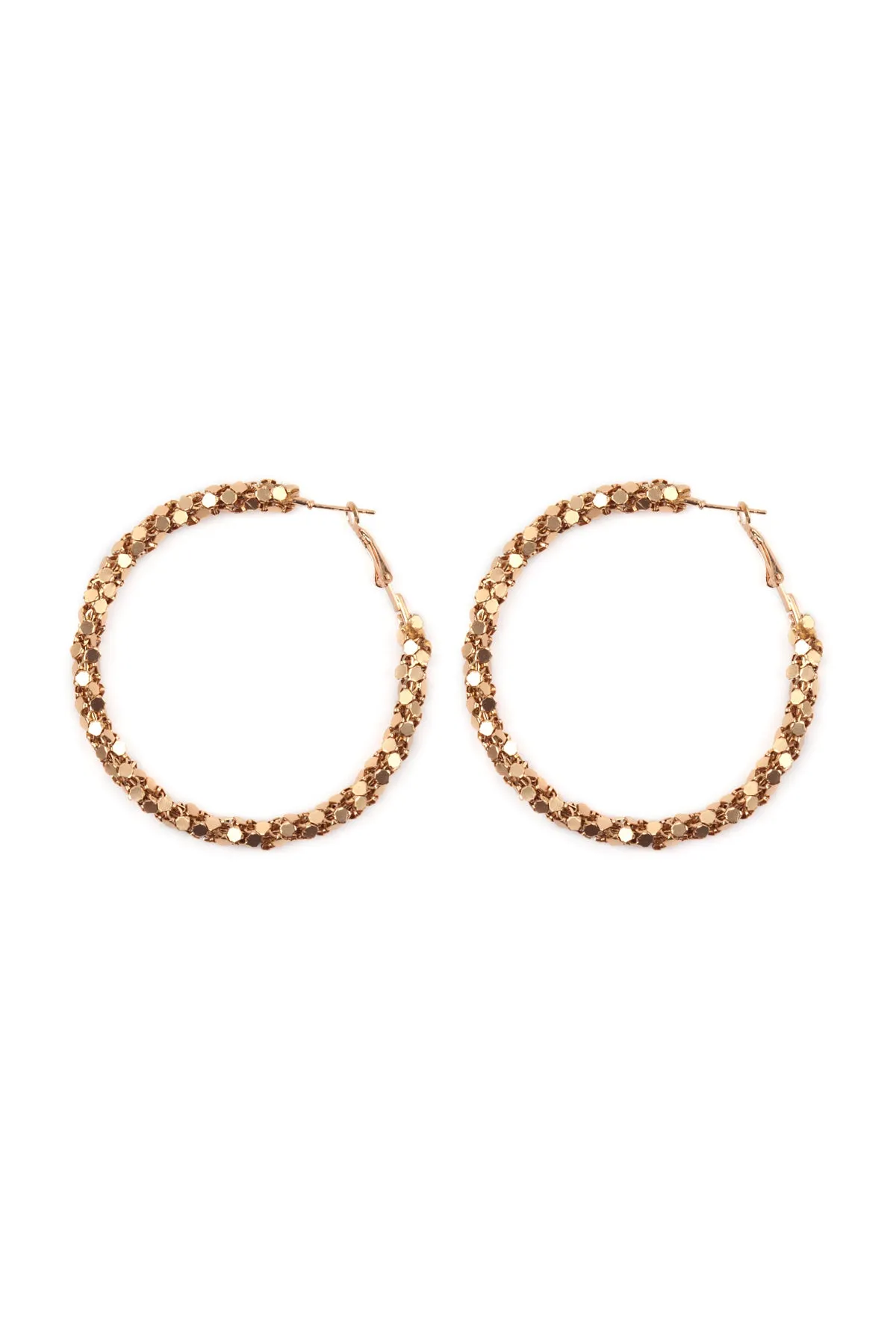 RHINESTONE WRAPPED HOOP EARRINGS