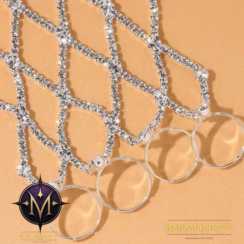 Ring Charm Finger Mesh Linked Bracelet Jewelry Femme for Women Hand New Fashion Luxury Bangles 2024 Designer